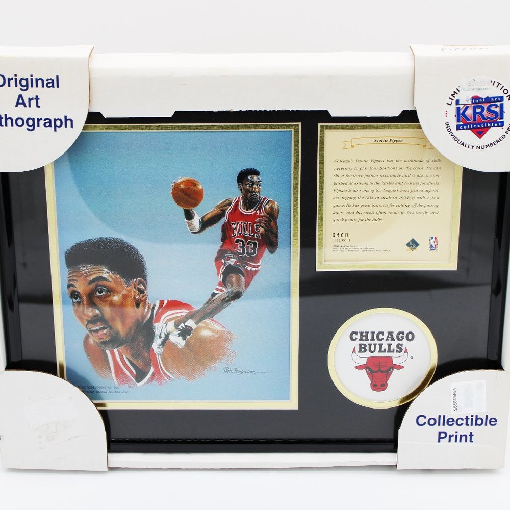 KRSI Limited Edition Original Art Lithograph Chicago Bulls Scottie Pippen
